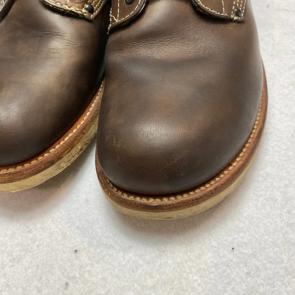 RRL Ralph Lauren Murry Boots Mens 10 Brown Leather Lace Up Bench Made USA